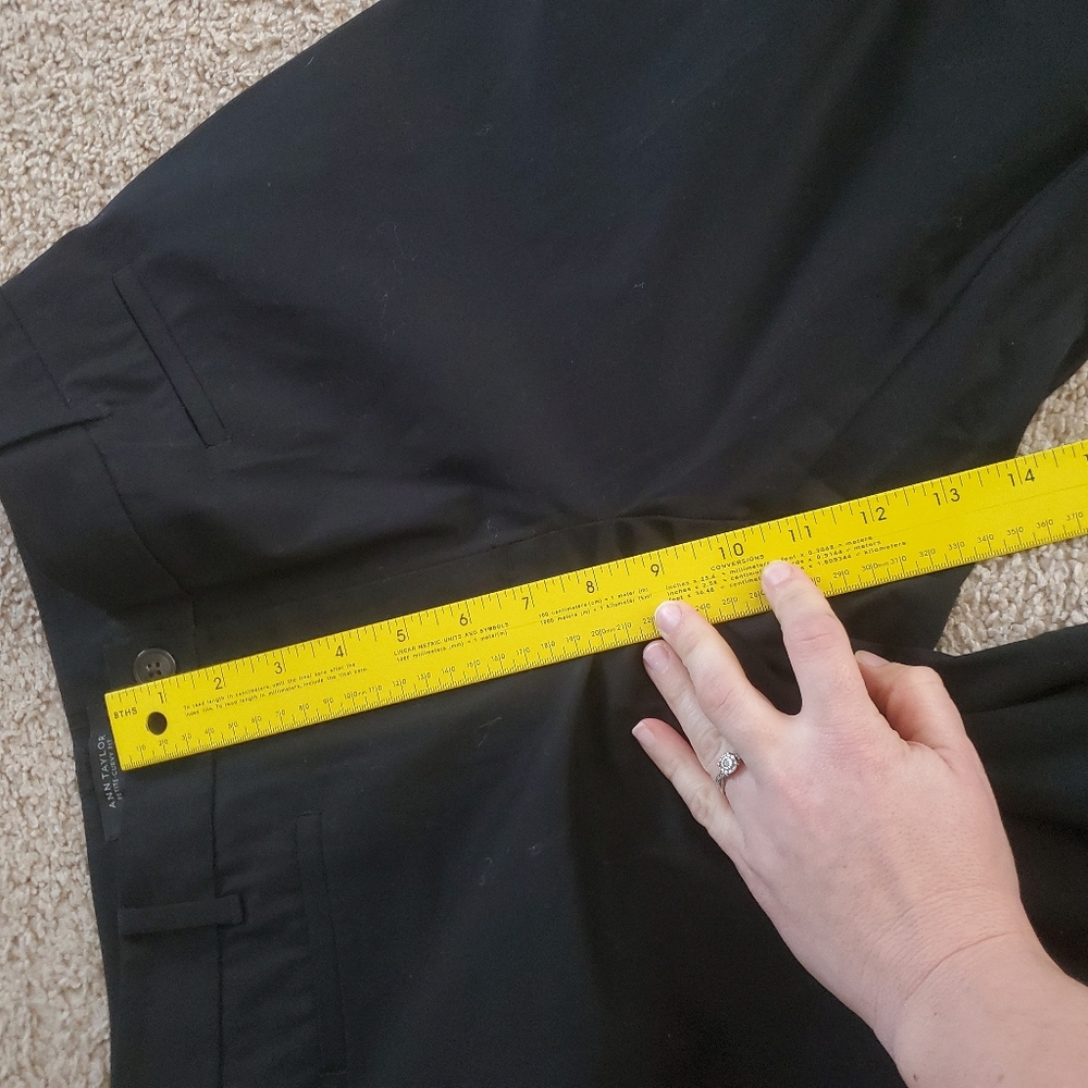 Ann Taylor Loft Black Dress Pants Women's Petite Curvy Fit 8P - Picture 7 of 8